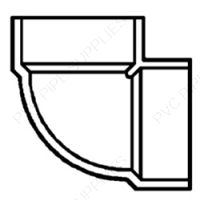 1 1/2" DWV Vent Ellbow Hub x Hub Fitting, D331-015
