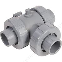3/4" Hayward Actuator Ready LA Series 3-Way True Union CPVC Ball Valve