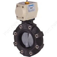 2" Hayward Actuator Ready BYV Series CPVC Butterfly Lugged Valve, FPM