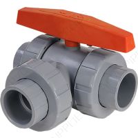 2-1/2" Hayward LA Series 3-Way Lateral True Union CPVC Ball Valve