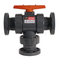 2-1/2" Hayward TW Series 3-Way True Union PVC Ball Valve