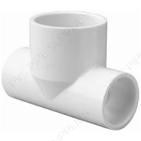 1/2" x 1/2" x 3/4" Schedule 40 PVC Tee Socket, 401-074