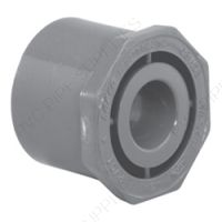 1 1/2" x 1" Schedule 80 PVC Reducer Bushing Spigot x Socket, 837-211