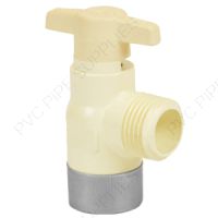 1/2" x 3/8" CPVC CTS Turn Angle Supply Stop Valve FPT x Comp, EPDM O-Ring