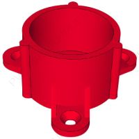 1" Red Table Cap Furniture Grade PVC Fitting