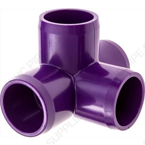 1" Purple 4-Way Furniture Grade PVC Fitting 1" Purple 4-Way Furniture Grade PVC Fitting