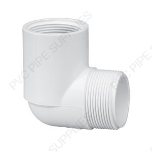 1" Schedule 40 PVC 90 Street Elbow MPT x FPT, 412-010