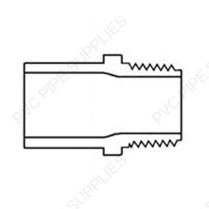 3/4" PVC Schedule Male Spigot Adaptor Spigot x MPT, 461-007