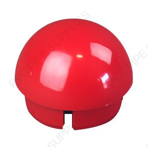 1 1/4" Red Ball Cap Furniture Grade PVC Fitting
