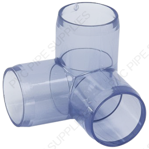 1/2" Clear 3-Way Furniture Grade PVC Fitting
