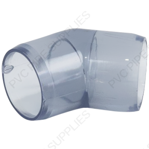 1" Clear 45 Elbow Furniture Grade PVC Fitting