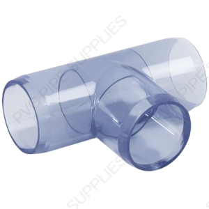 1/2" Clear Tee Furniture Grade PVC Fitting