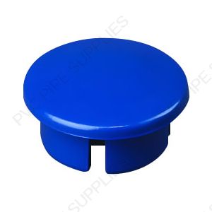 1 1/4" Blue Dome Cap Furniture Grade PVC Fitting