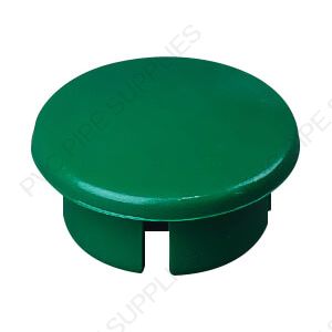 1 1/4" Green Dome Cap Furniture Grade PVC Fitting