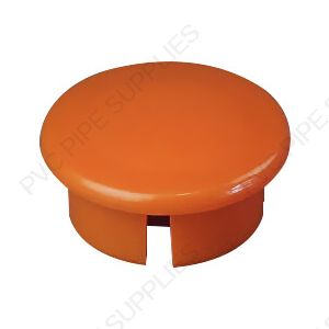 1/2" Orange Dome Cap Furniture Grade PVC Fitting