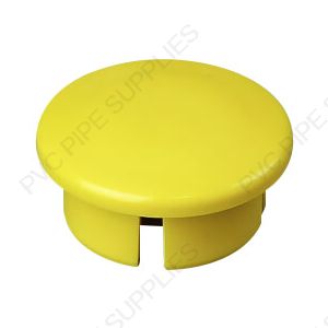 3/4" Yellow Dome Cap Furniture Grade PVC Fitting