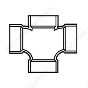 2" Double San Tee H DWV Fitting, D428-020 2" Double San Tee H DWV Fitting, D428-020