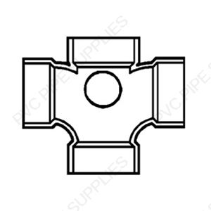 4" x 2" Double San Tee 2 Inl DWV Fitting, D439-420 4" x 2" Double San Tee 2 Inl DWV Fitting, D439-420