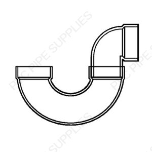 1 1/2" P Trap Low Profile DWV Fitting, D706-016