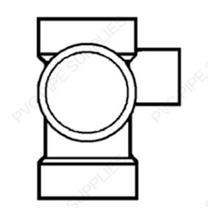 3" x 1 1/2" San Tee 1Inl Rh DWV Fitting, D417-337 3" x 1 1/2" San Tee 1Inl Rh DWV Fitting, D417-337