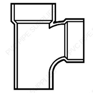 4" x 4" x 2" San Tee DWV Fitting, D404-420 4" x 4" x 2" San Tee DWV Fitting, D404-420