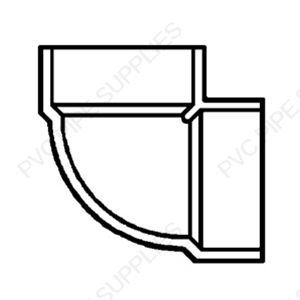 1 1/2" DWV Vent Ellbow Hub x Hub Fitting, D331-015 1 1/2" DWV Vent Ellbow Hub x Hub Fitting, D331-015