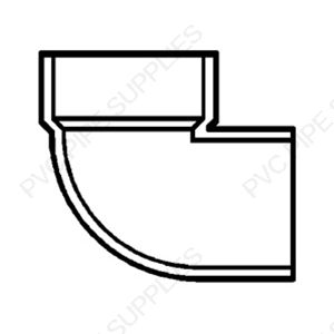 3" DWV Vent Ellbow Hub x Spg Fitting, D333-030 3" DWV Vent Ellbow Hub x Spg Fitting, D333-030