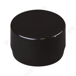 2" Black End Cap Furniture Grade PVC Fitting