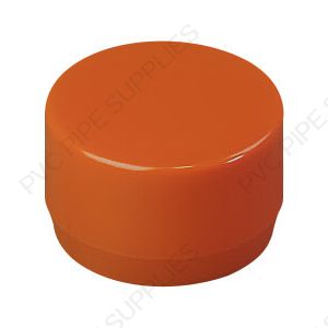 3/4" Orange End Cap Furniture Grade PVC Fitting