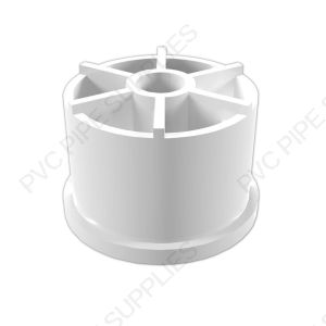 1 1/4" White Fitting Caster End Cap (7/16") Furniture Grade PVC Fitting