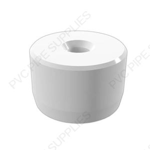 1 1/4" Gray Pipe Caster End Cap (7/16") Furniture Grade PVC Fitting