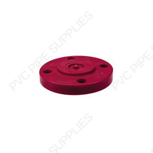 1" Red Kynar PVDF Blind, Heavy Duty Flange, 3853-H10 1" Red Kynar PVDF Blind, Heavy Duty Flange, 3853-H10