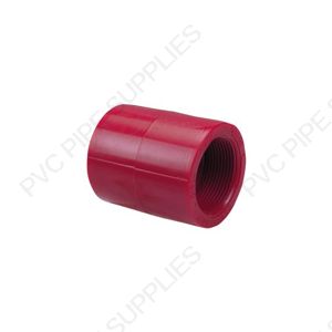 1/2" Red Kynar PVDF Coupler, 3830-005 1/2" Red Kynar PVDF Coupler, 3830-005
