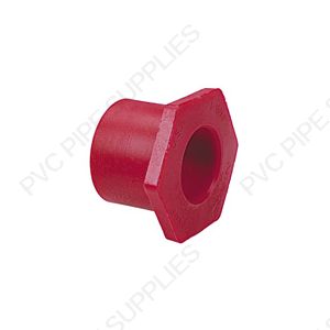 2" x 1 1/2" Red Kynar PVDF Bushing, 3837-251 2" x 1 1/2" Red Kynar PVDF Bushing, 3837-251