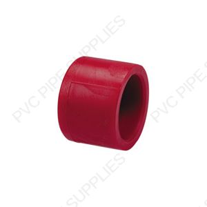 1 1/2" Red Kynar PVDF Cap, 3847-015