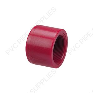 3/4" Red Kynar PVDF Cap, 3848-007 3/4" Red Kynar PVDF Cap, 3848-007