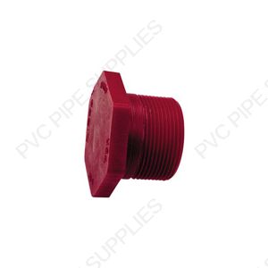 1/2" Red Kynar PVDF Plug, 3850-005