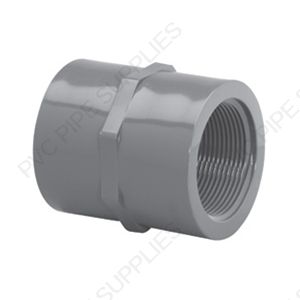 1 1/4" Schedule 80 PVC Coupling Threaded, 830-012