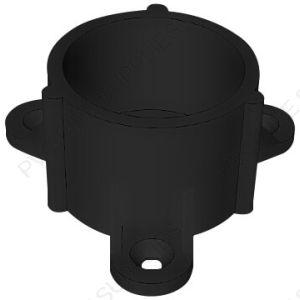 1 1/2" Black Table Cap Furniture Grade PVC Fitting